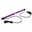 Палка гимнастическая с эспандерами Pilates Studio, черный/фиолетовый