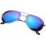 Солнечные очки Aviator с цветными зеркальными линзами, фуксия