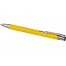 Шариковая кнопочная ручка Moneta с матовым антискользящим покрытием, желтый
