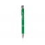 Шариковая кнопочная ручка Moneta с матовым антискользящим покрытием, зеленый