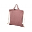 Рюкзак со шнурком Pheebs из 150 г/м² переработанного хлопка, heather maroon