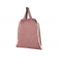 Рюкзак со шнурком Pheebs из 150 г/м² переработанного хлопка, heather maroon