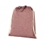 Рюкзак со шнурком Pheebs из 150 г/м² переработанного хлопка, heather maroon