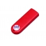 USB-флешка промо на 64 Гб прямоугольной формы, выдвижной механизм, белый