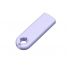 USB-флешка промо на 4 Гб прямоугольной формы, выдвижной механизм, белый