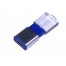 USB-флешка промо на 32 Гб прямоугольной формы, выдвижной механизм, синий