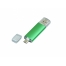 USB-флешка на 16 Гб.c дополнительным разъемом Micro USB, зеленый