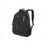 Рюкзак SWISSGEAR, фьюжн/2 мм рипстоп, 32x15x46 см, 22 л, черный/бирюзовый