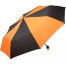 Зонт складной, оранжевый/черный