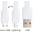 Зарядный кабель с разъемами micro USB и Lightning, белый