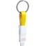 Кабель-брелок micro USB, USB-C и Lightning, желтый