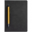 Ежедневник Magnet с ручкой, черный с желтым