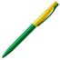 Ручка шариковая Pin Fashion, зелено-желтый металлик