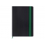 Блокнот в линейку формата А5, черный/зеленый