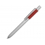 Ручка металлическая шариковая Bobble с силиконовой вставкой, серый/красный