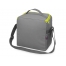 Изотермическая сумка-холодильник Classic c контрастной молнией, серый/зел яблоко