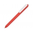 Ручка шариковая Pigra модель P03 PRM софт-тач, красный/белый