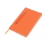 Блокнот А5 Magnet 14,3*21 с магнитным держателем для ручки, оранжевый
