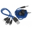 Набор с наушниками и зарядным кабелем 3-в-1 In motion, синий