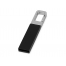 Флеш-карта USB 2.0 16 Gb с карабином Hook, черный/серебристый