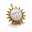 Елочная игрушка Солнце в упаковке багет, белый / золото